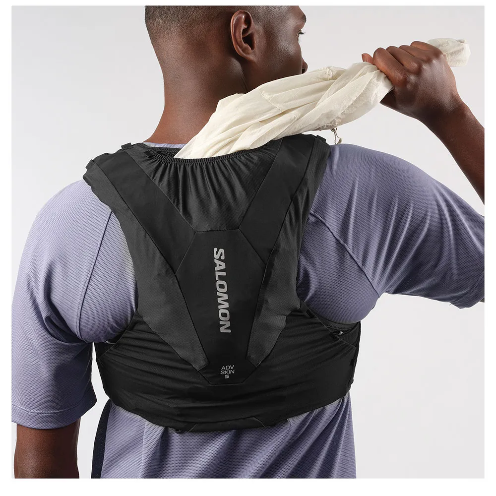 Salomon Adv skin 12L SS25 : Castlerock.Alloy.Neon Flame