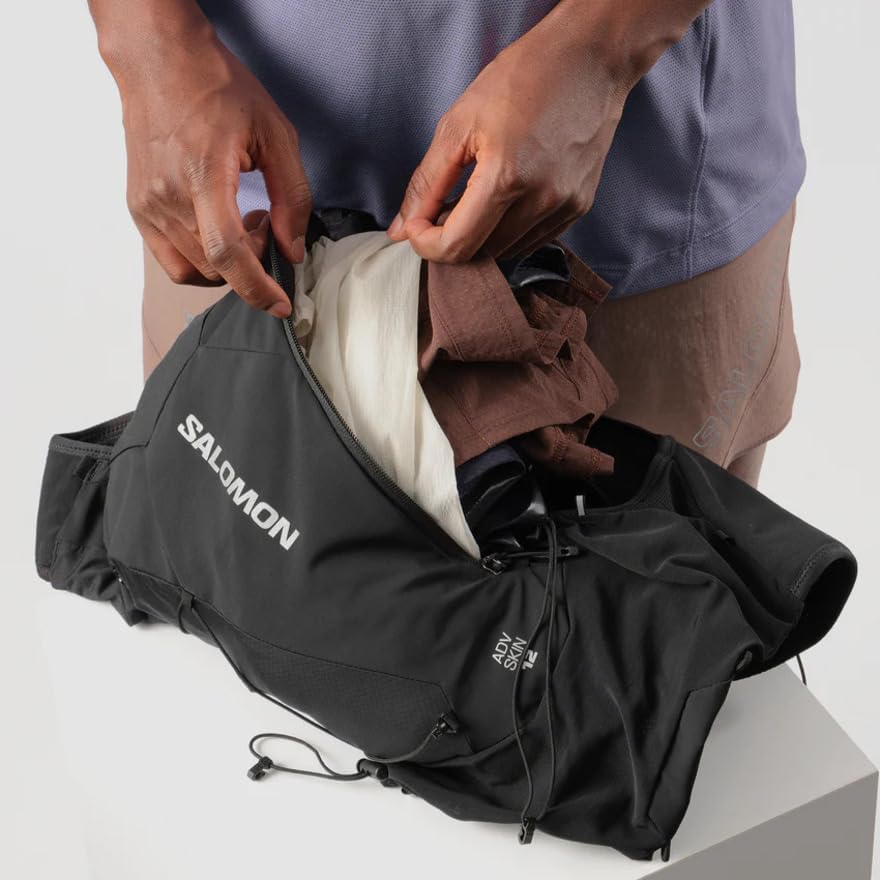 Salomon Adv skin 12L SS25 : Castlerock.Alloy.Neon Flame