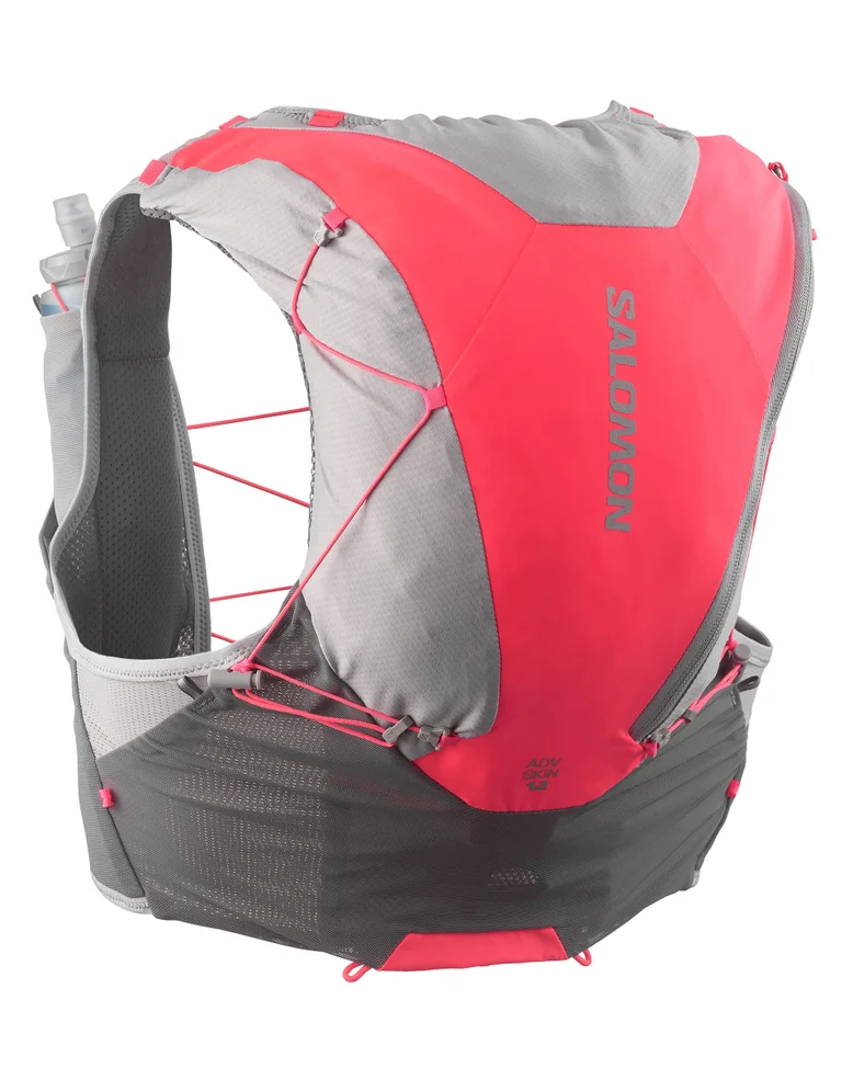 Salomon Adv skin 12L SS25 : Castlerock.Alloy.Neon Flame