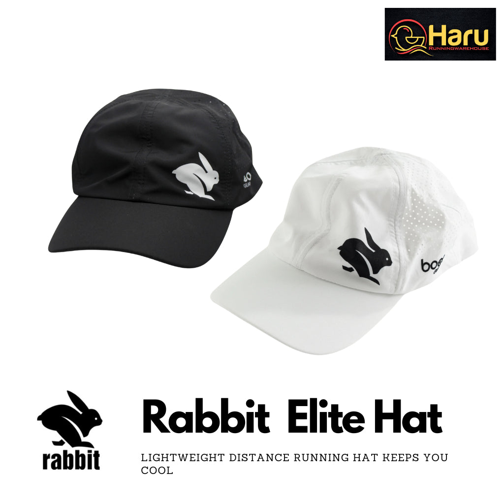 RuninRabbit Elite Hat : Black and White