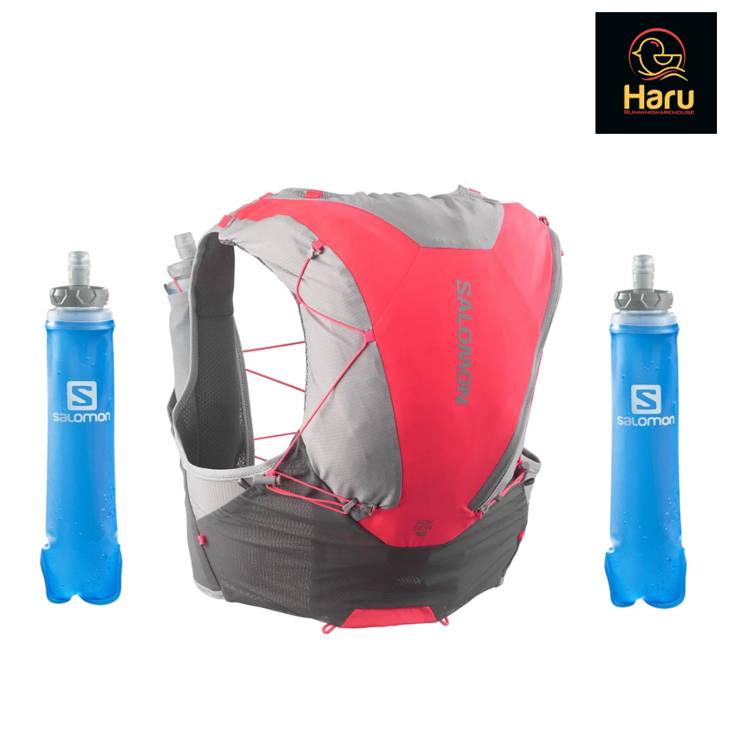 Salomon Adv skin 12L SS25 : Castlerock.Alloy.Neon Flame