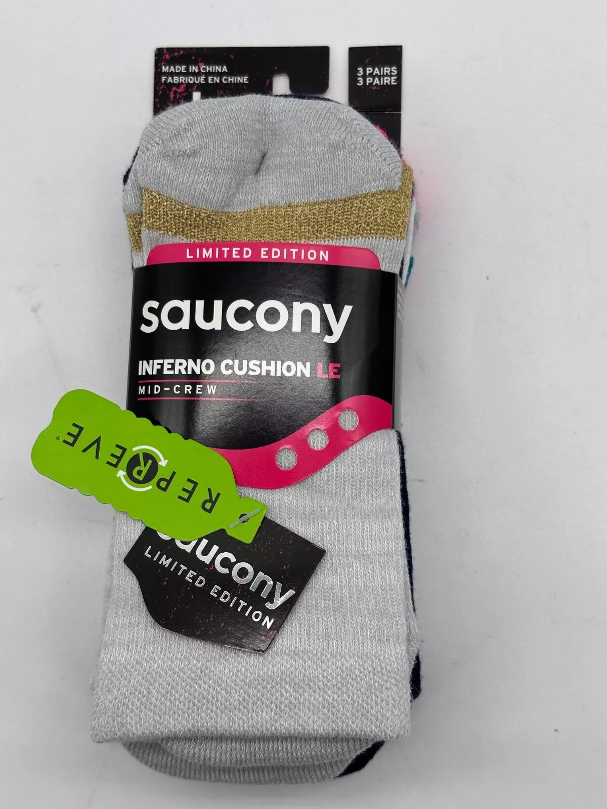 Saucony Inferno Cushion Limited Edition Socks  : Quarter Crew Unisex