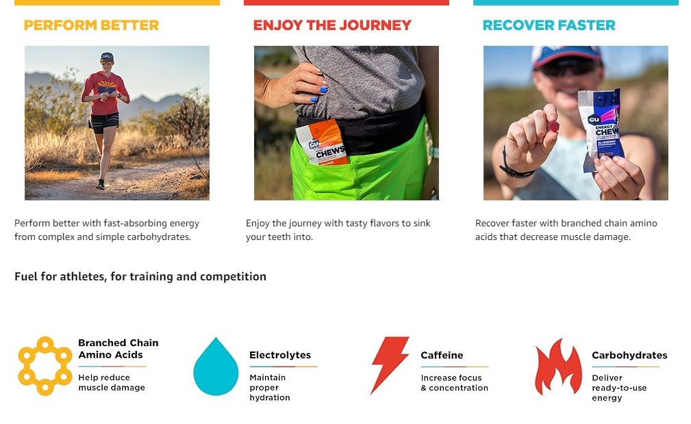 GU Energy Chews : 2 serve / Bag
