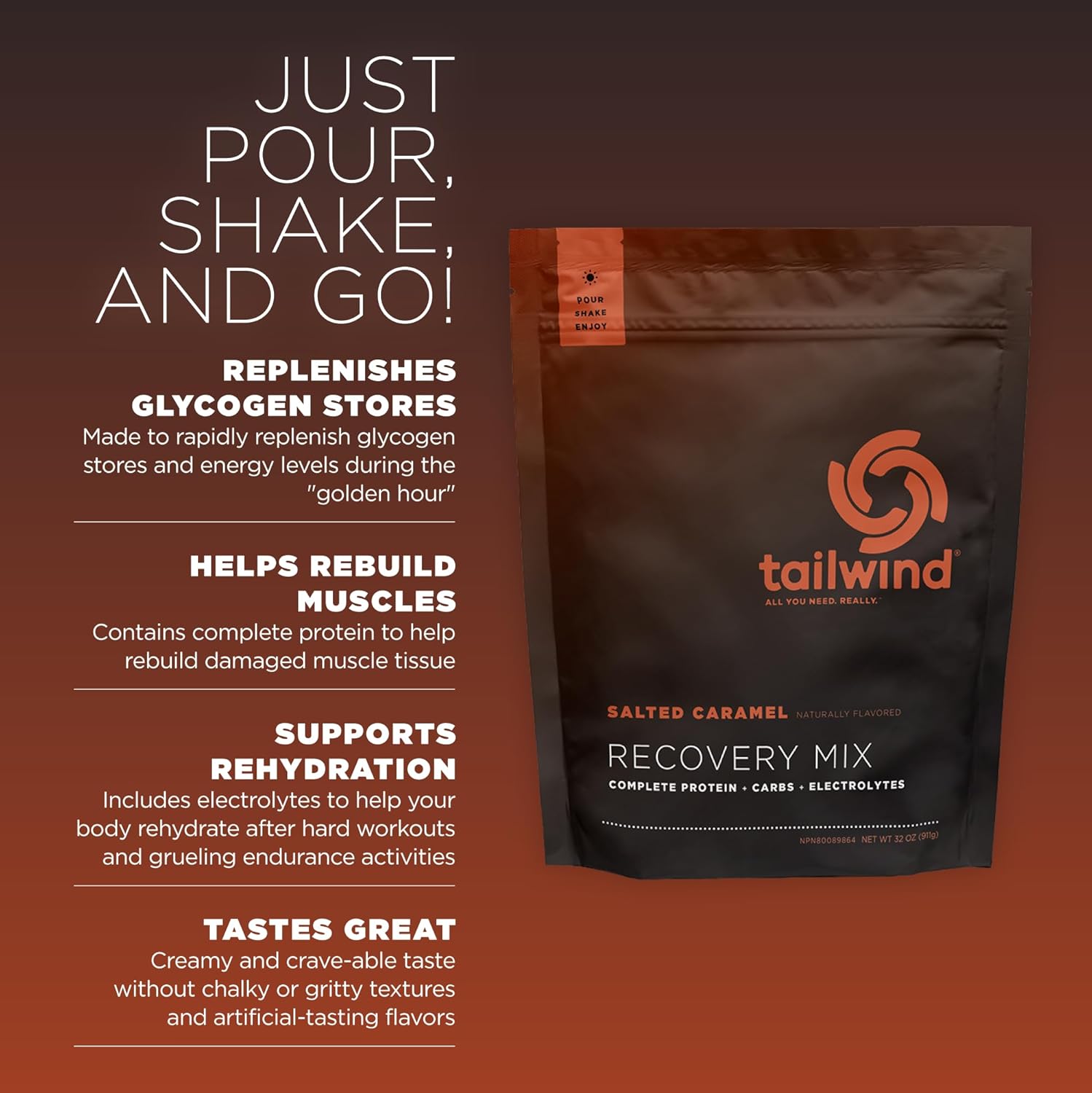 Tailwind Nutrition  Recovery 15 serving : Salted caramel